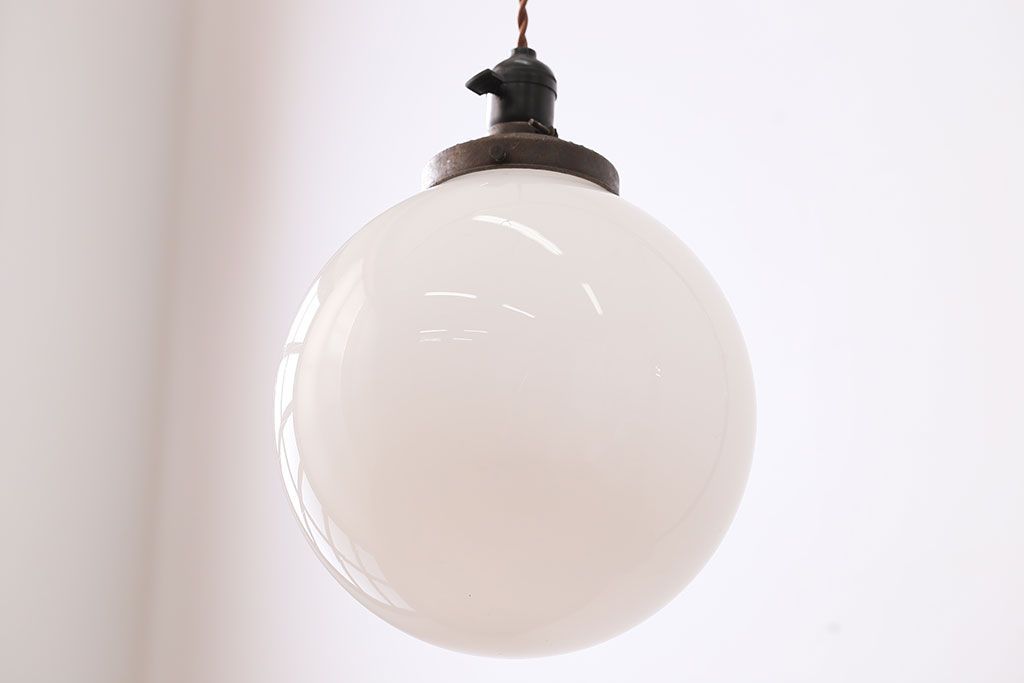 アンティーク　レトロな球型ガラス天井照明