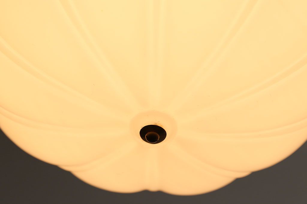 アンティーク　レトロなフォルムのガラス天井照明(2)