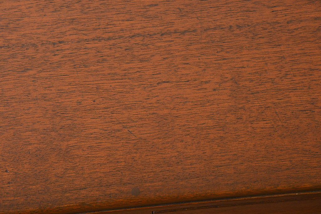 レトロ家具　昭和レトロ　ワイドで薄型の珍しい両袖机