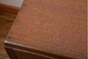 レトロ家具　昭和レトロ　ワイドで薄型の珍しい両袖机