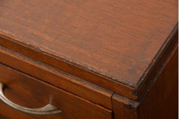 レトロ家具　昭和レトロ　ワイドで薄型の珍しい両袖机