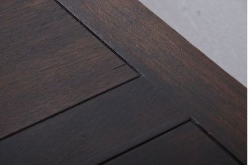 アンティーク家具　イギリスアンティーク　オーク材のシンプルなドローリーフテーブル