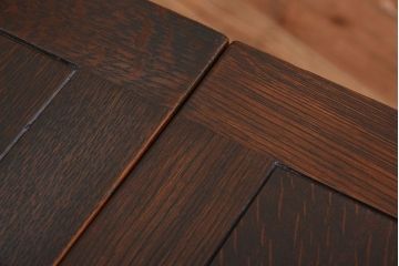 アンティーク家具　イギリスアンティーク　オーク材のシンプルなドローリーフテーブル