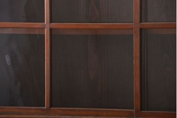 アンティーク家具　アンティーク　引き出し5杯付き大きな重ね引き戸収納棚