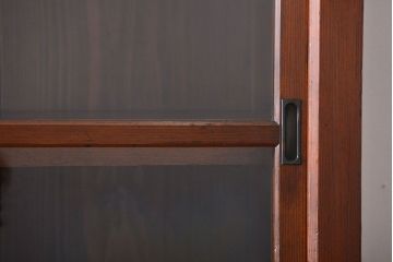 アンティーク家具　アンティーク　引き出し5杯付き大きな重ね引き戸収納棚