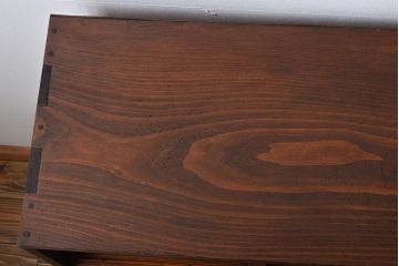 レトロ家具　昭和レトロ　引き出し2杯付き引き戸収納棚