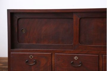アンティーク家具　古民具・骨董　前面欅材!おしゃれな時代箪笥ローボード