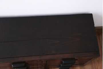 アンティーク家具　古民具・骨董　シンプルで味わい深い12杯小引き出し