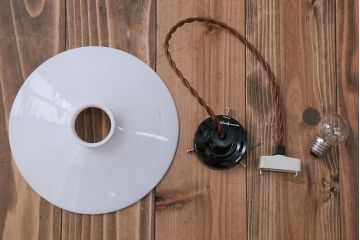 昭和レトロ　平笠天井照明(4)