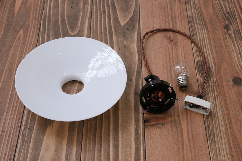 昭和レトロ　平笠天井照明(4)