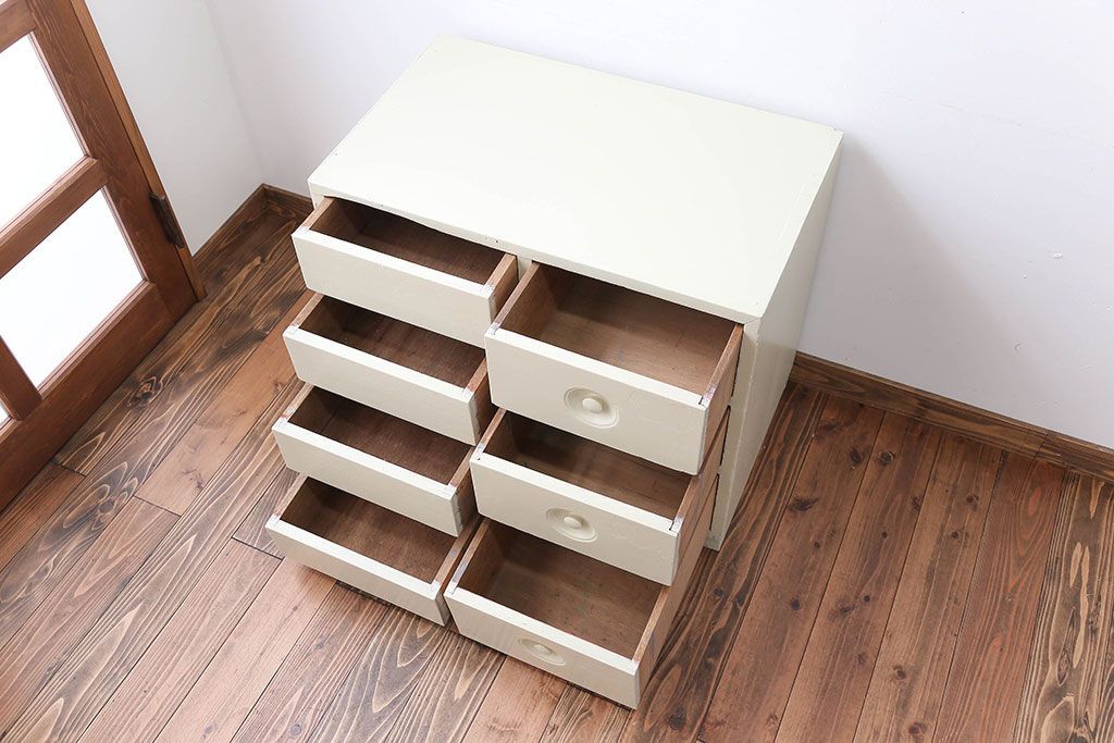 アンティーク家具　小物収納にぴったり!ペイントローチェスト(1)