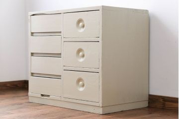 アンティーク家具　小物収納にぴったり!ペイントローチェスト(1)