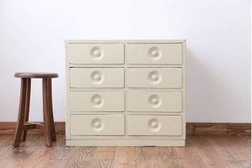 アンティーク家具　小物収納にぴったり!ペイントローチェスト(2)