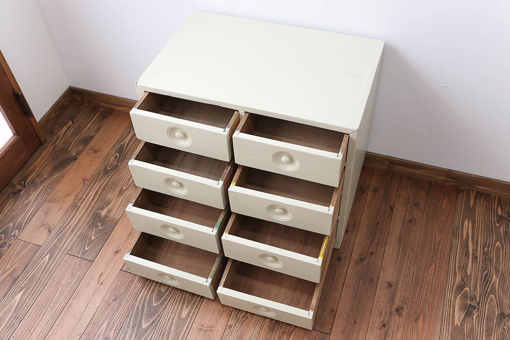 アンティーク家具　小物収納にぴったり!ペイントローチェスト(2)