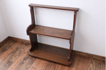 アンティーク家具　古民具・骨董　総欅材!シンプルな飾り棚