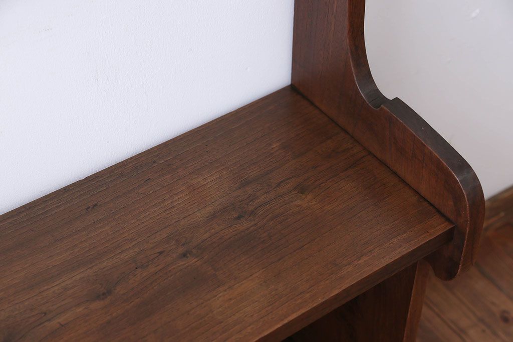 アンティーク家具　古民具・骨董　総欅材!シンプルな飾り棚