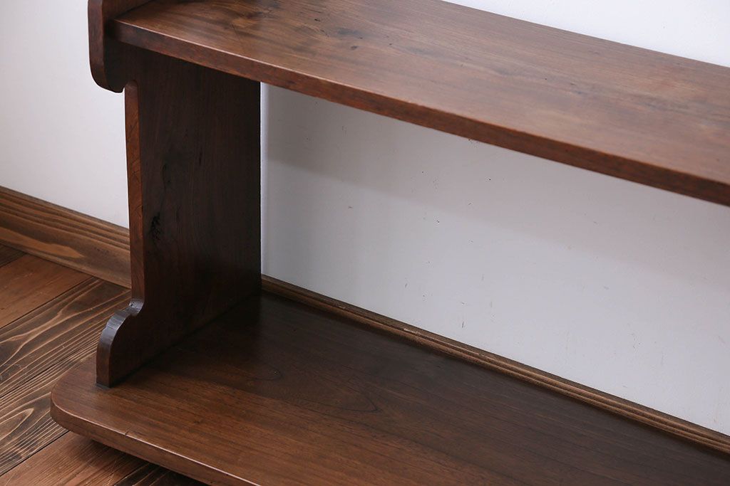 アンティーク家具　古民具・骨董　総欅材!シンプルな飾り棚