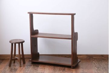 アンティーク家具　古民具・骨董　総欅材!シンプルな飾り棚