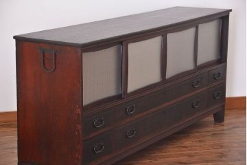 アンティーク家具　アンティーク　お洒落な脚付きローボード