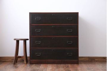 アンティーク家具　アンティーク　玉杢の美しいチェスト