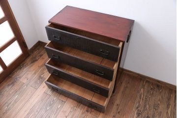 アンティーク家具　アンティーク　玉杢の美しいチェスト