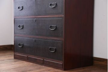 アンティーク家具　アンティーク　玉杢の美しいチェスト