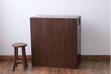 アンティーク家具　アンティーク　玉杢の美しいチェスト