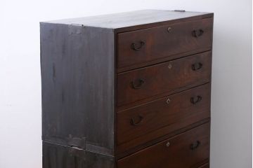 アンティーク家具　古民具・骨董　前面欅材!おしゃれな時代箪笥