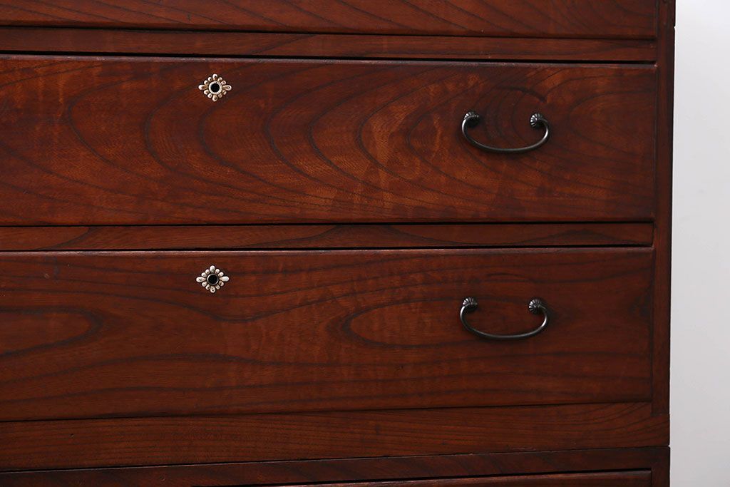 アンティーク家具　古民具・骨董　前面欅材!おしゃれな時代箪笥