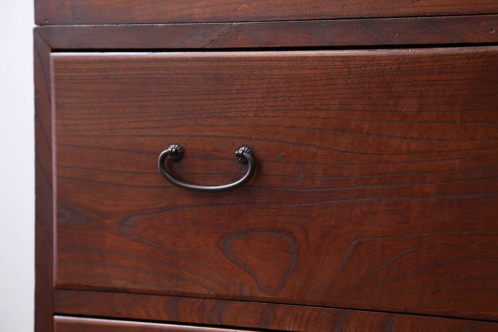 アンティーク家具　古民具・骨董　前面欅材!おしゃれな時代箪笥