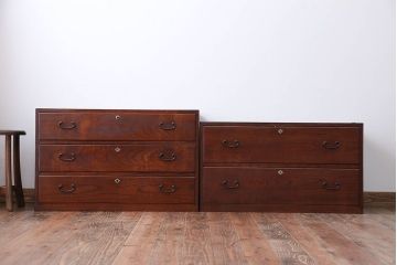 アンティーク家具　古民具・骨董　前面欅材!おしゃれな時代箪笥