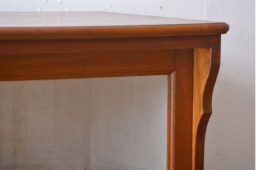 アンティーク家具　アンティーク　大きなガラス引き戸収納棚