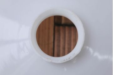 昭和レトロ　シンプルなガラス平笠照明2個セット(1)