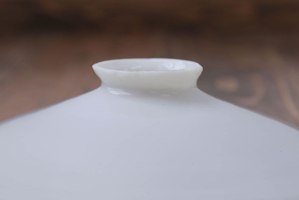 昭和レトロ　シンプルなガラス平笠照明2個セット(1)