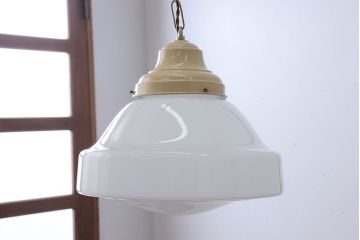 アンティーク　レトロで大きなガラス天井照明