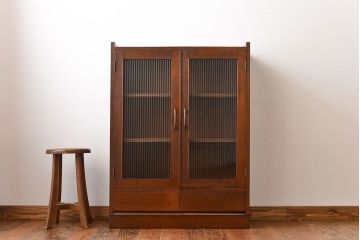 アンティーク家具　アンティーク　2杯引き出し付き古い木製の本箱