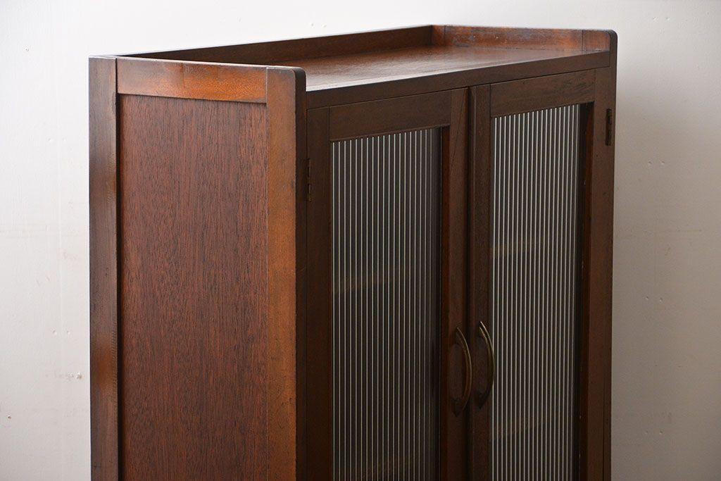 アンティーク家具　アンティーク　2杯引き出し付き古い木製の本箱