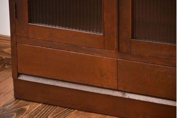 アンティーク家具　アンティーク　2杯引き出し付き古い木製の本箱