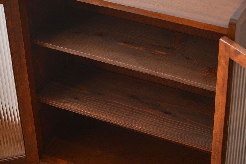 アンティーク家具　アンティーク　2杯引き出し付き古い木製の本箱