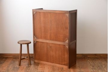 アンティーク家具　アンティーク　2杯引き出し付き古い木製の本箱