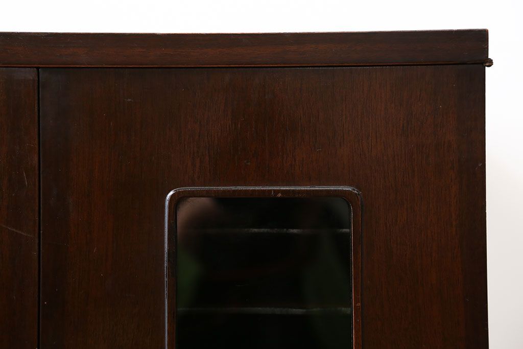 レトロ家具　アンティーク　レトロで小さな脚付き書類ケース