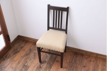 アンティーク家具　アンティーク　古いナラ材のダイニングチェア(1)