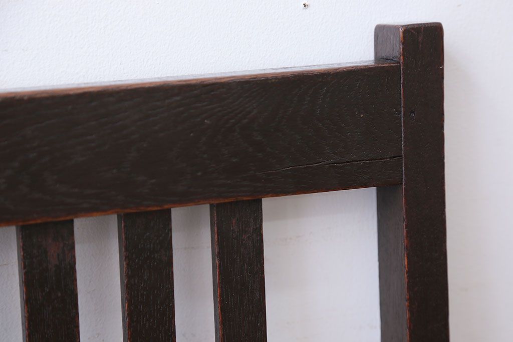 アンティーク家具　アンティーク　古いナラ材のダイニングチェア(1)