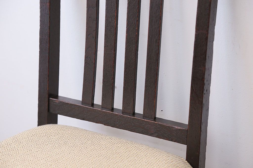 アンティーク家具　アンティーク　古いナラ材のダイニングチェア(1)