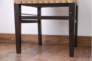 アンティーク家具　アンティーク　古いナラ材のダイニングチェア(1)