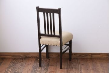 アンティーク家具　アンティーク　古いナラ材のダイニングチェア(1)