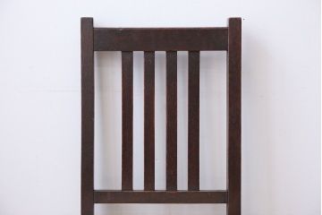 アンティーク家具　アンティーク　古いナラ材のダイニングチェア(2)