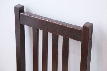アンティーク家具　アンティーク　古いナラ材のダイニングチェア(2)