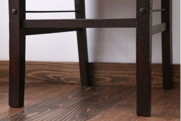 アンティーク家具　アンティーク　古いナラ材のダイニングチェア(2)