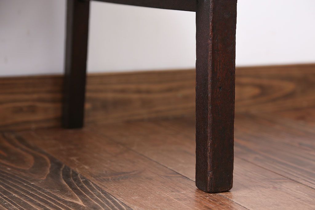 アンティーク家具　アンティーク　古いナラ材のダイニングチェア(2)